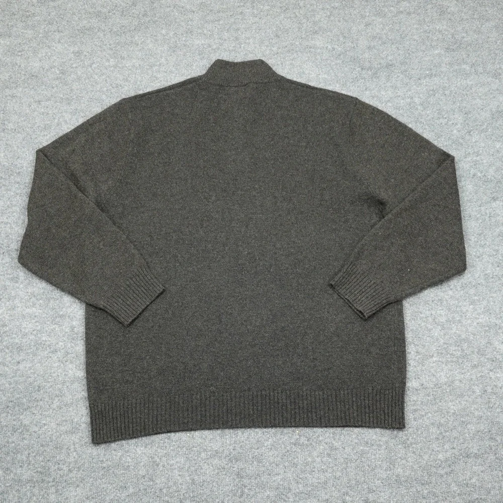 Jos. A. Bank Sweater Men XXL Brown Lambs Wool Blend 1/4 Zip Executive Collection